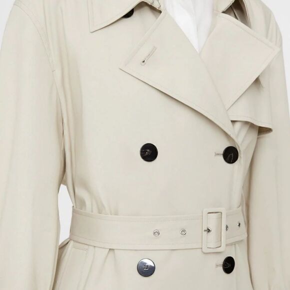 THEORY Double-Breasted Trench Coat in Cotton-Blend - Picture 3 of 11